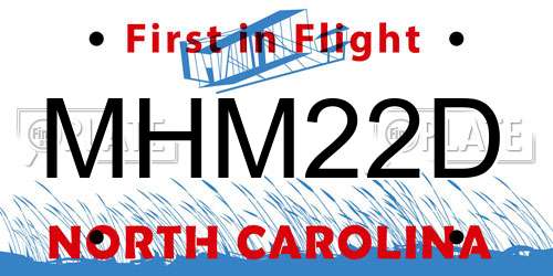 MHM22D North Carolina License Plate