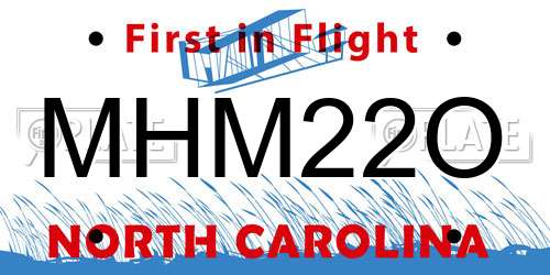 MHM22O North Carolina License Plate