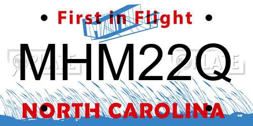 MHM22Q North Carolina License Plate