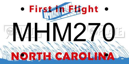 MHM270 North Carolina License Plate