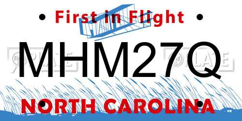 MHM27Q North Carolina License Plate