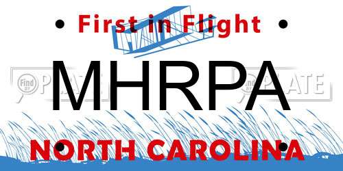 MHRPA North Carolina License Plate