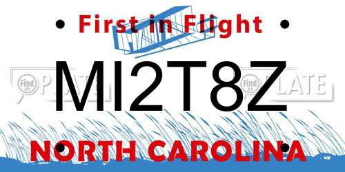 MI2T8Z North Carolina License Plate