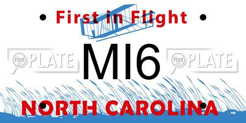 MI6 North Carolina License Plate