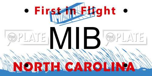 MIB North Carolina License Plate