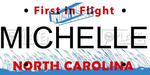 MICHELLE North Carolina License Plate