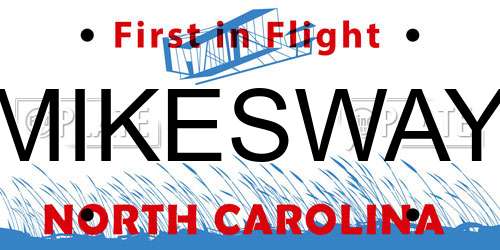 MIKESWAY North Carolina License Plate