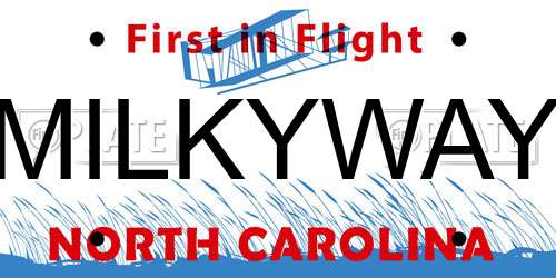 MILKYWAY North Carolina License Plate