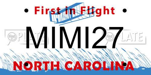 MIMI27 North Carolina License Plate