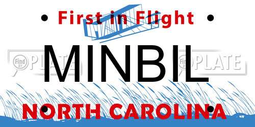MINBIL North Carolina License Plate