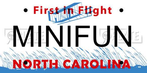 MINIFUN North Carolina License Plate