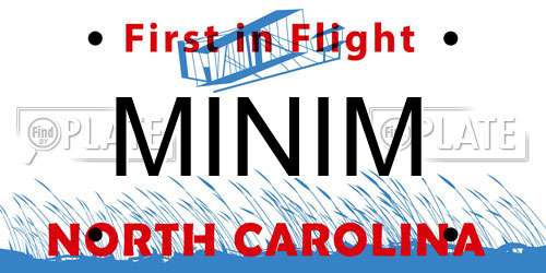 MINIM North Carolina License Plate