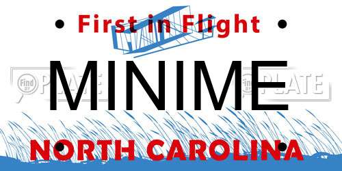 MINIME North Carolina License Plate
