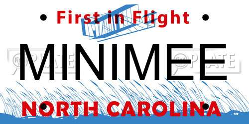 MINIMEE North Carolina License Plate