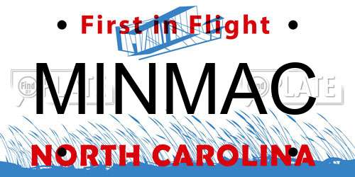 MINMAC North Carolina License Plate