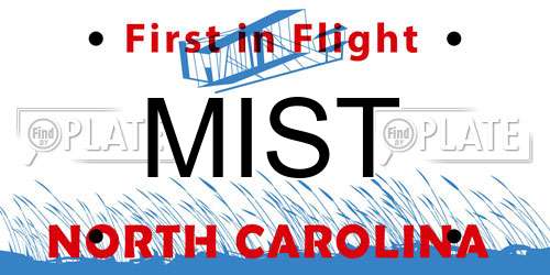 MIST North Carolina License Plate