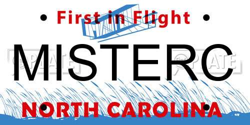 MISTERC North Carolina License Plate