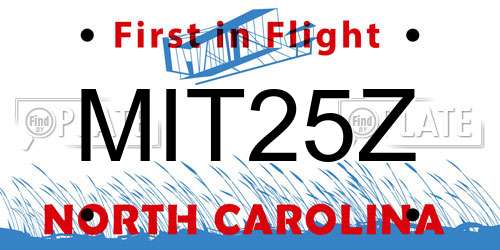 MIT25Z North Carolina License Plate