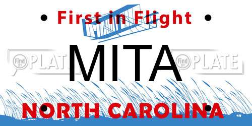 MITA North Carolina License Plate
