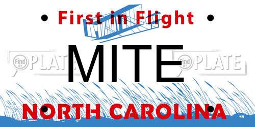MITE North Carolina License Plate