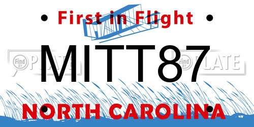 MITT87 North Carolina License Plate