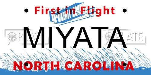MIYATA North Carolina License Plate