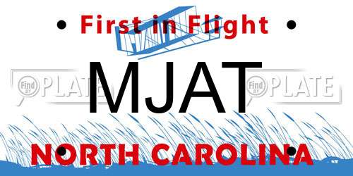 MJAT North Carolina License Plate
