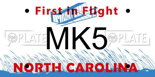 MK5 North Carolina License Plate