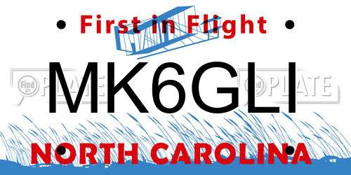 MK6GLI North Carolina License Plate