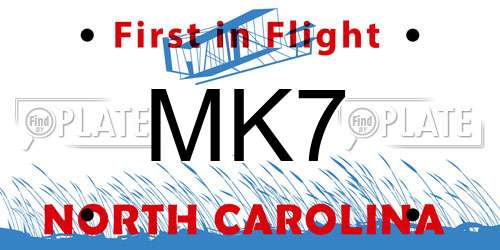 MK7 North Carolina License Plate