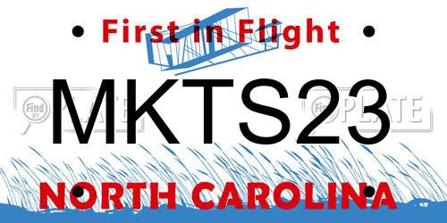 MKTS23 North Carolina License Plate