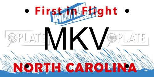 MKV North Carolina License Plate