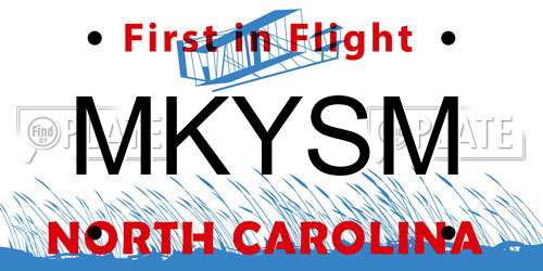 MKYSM North Carolina License Plate