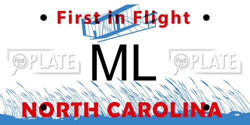 ML North Carolina License Plate