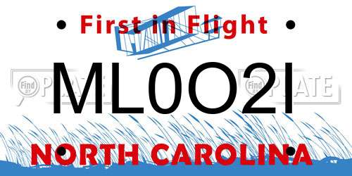 ML0O2I North Carolina License Plate