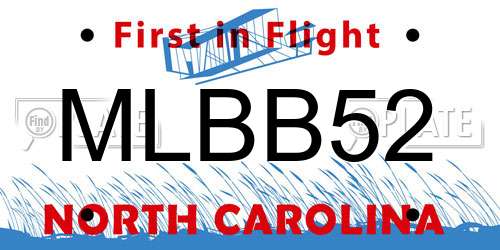 MLBB52 North Carolina License Plate