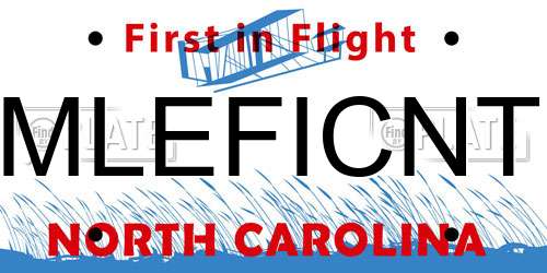 MLEFICNT North Carolina License Plate
