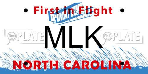 MLK North Carolina License Plate