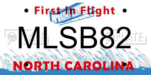 MLSB82 North Carolina License Plate