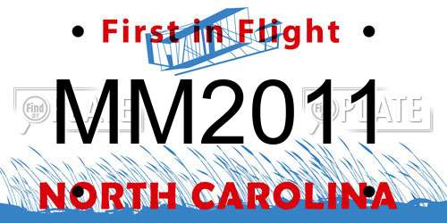 MM2011 North Carolina License Plate