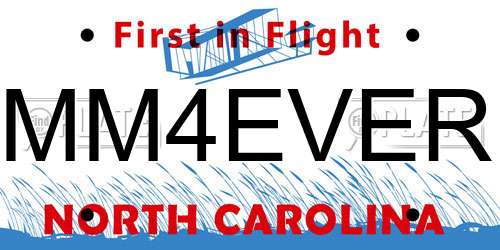 MM4EVER North Carolina License Plate