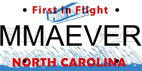 MMAEVER North Carolina License Plate