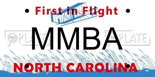 MMBA North Carolina License Plate