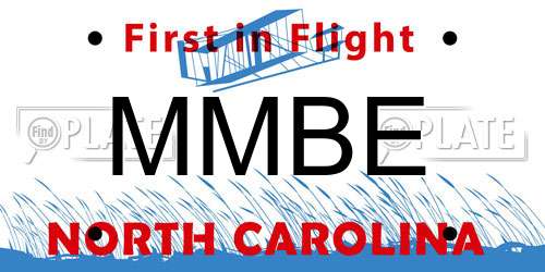 MMBE North Carolina License Plate