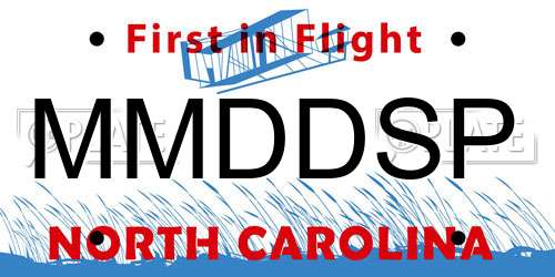 MMDDSP North Carolina License Plate