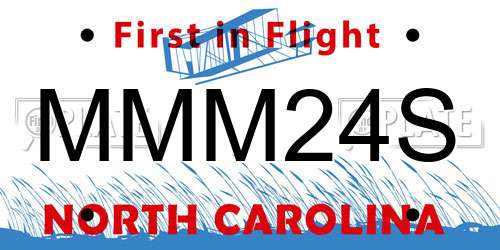 MMM24S North Carolina License Plate