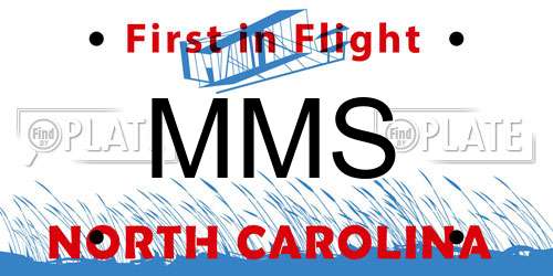 MMS North Carolina License Plate
