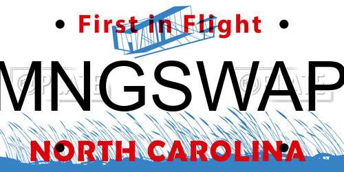 MNGSWAP North Carolina License Plate