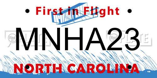 MNHA23 North Carolina License Plate