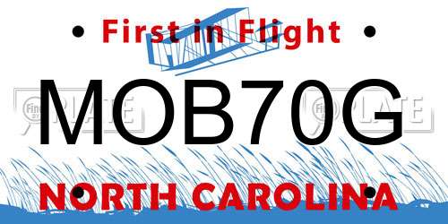 MOB70G North Carolina License Plate